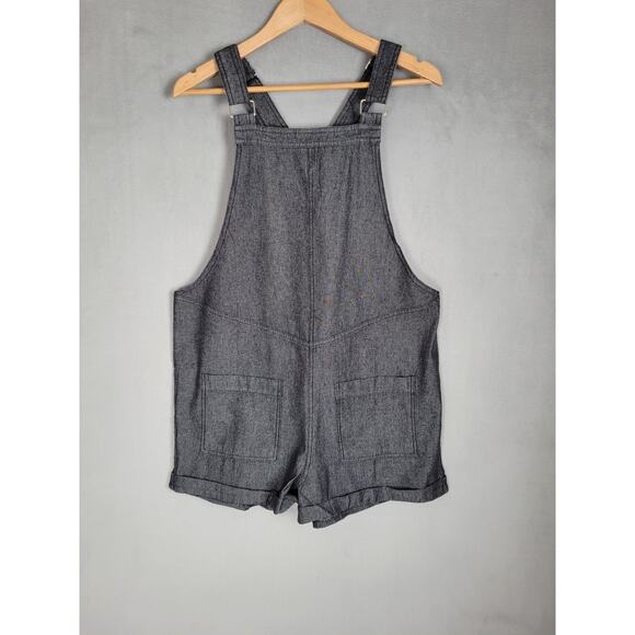 LOLOCCI Overall Shorts for Women Summer Romper Denim Jumpsuit Pockets Medium - Picture 3 of 9